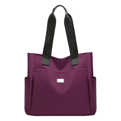 Women's Purple Oxford Tote Bag 2026 Large Multi-Pocket