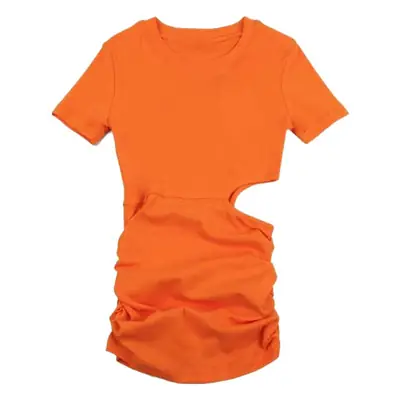 Girls Orange & Black Slim Shorts Set Summer 3-8Yrs