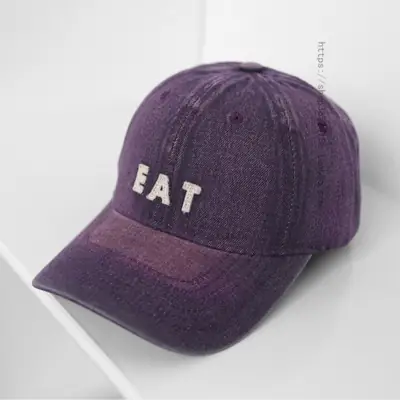 Japanese-style Washed Denim Sun Hat for Men Brown