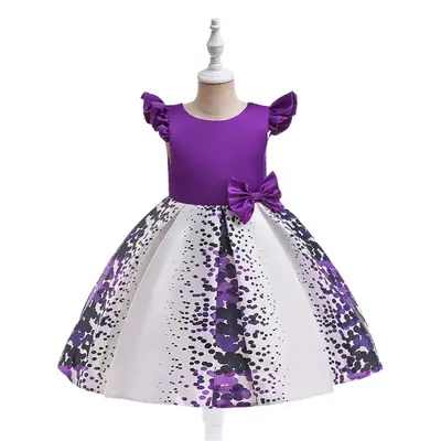 Green Printed Princess Dress for Girls St Patrick's Day Party