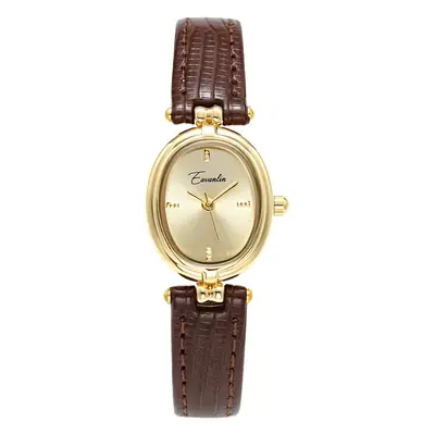 Suddenly I Like the Same Style of Watch as Wang Yuwen, a Vintage Women's Leather Strap Small Round Watch, Fashionable and Artistic Niche Women's Watch