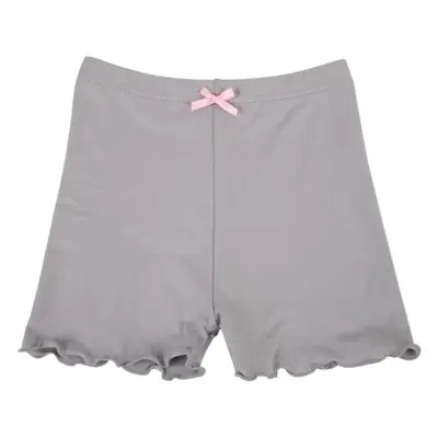 Children's Gray Bow Boxer Briefs with Lace Trim