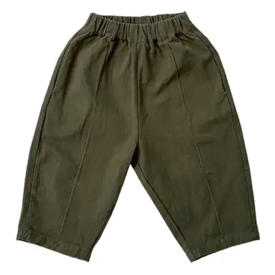 Green Radish Stamped Casual Pants for Boys Girls Spring Autumn