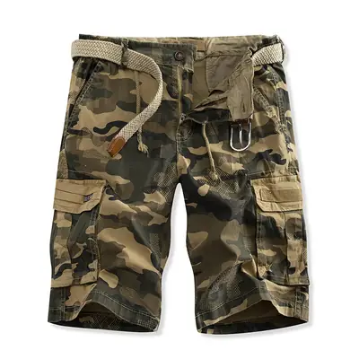 Men's Camo Multi-Pocket Casual Shorts