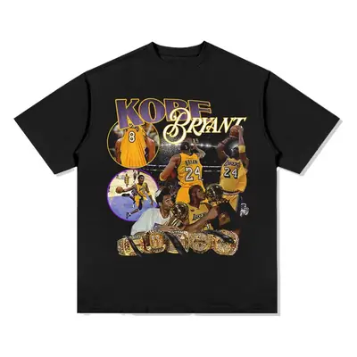 Kobe Black Mamba Short Sleeve T-Shirt Vintage Washed Cotton