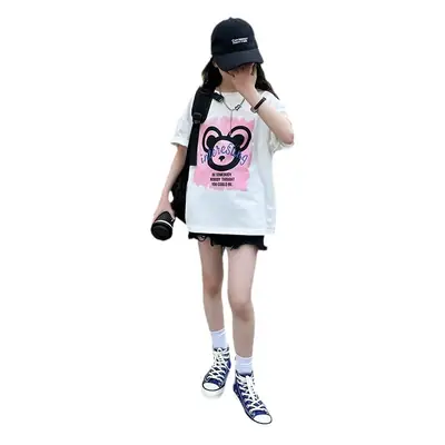 Girls Cotton Printed T-Shirt Medium Large Summer Wear