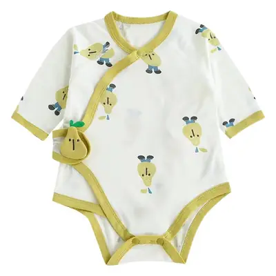 Baby Summer Triangle Harem Pure Cotton Long Sleeve Jumpsuit