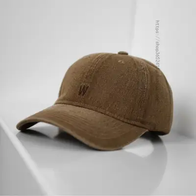 Men's Brown Baseball Cap with Logo