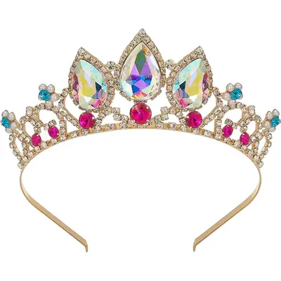 Blue Crystal Princess Tiara Headband for Girls