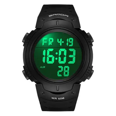 Sanda Outdoor Running Watch 60m Waterproof Green