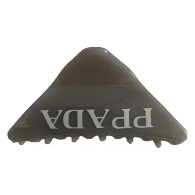Women Letter Triangle Hair Clip Blue Medium Ponytail