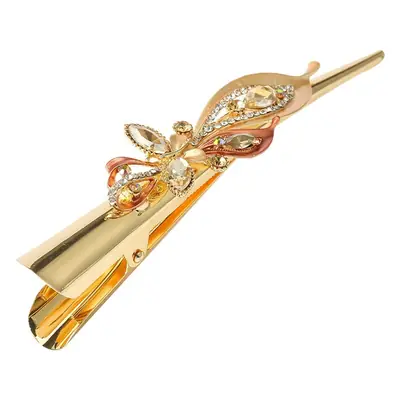 Vintage Glazed Crystal Duckbill Hairpin for Bridal Women