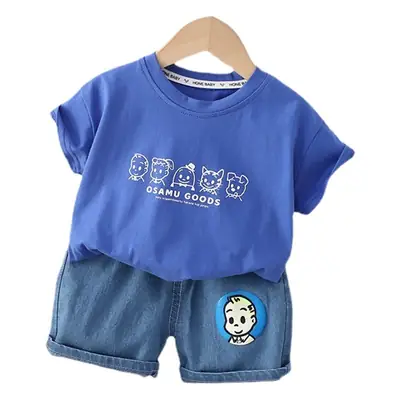 Children Cotton Graphic Shorts Suit Summer Boys