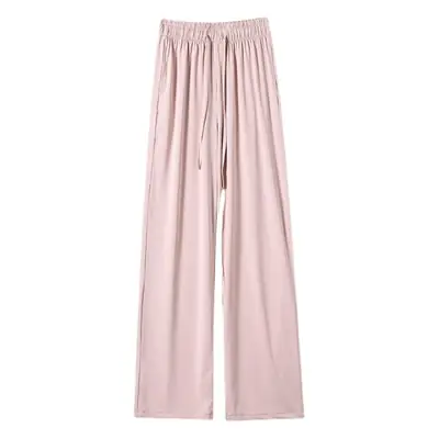 Women Ice Silk Sunscreen Pants High Waist Casual Loose Wide Leg