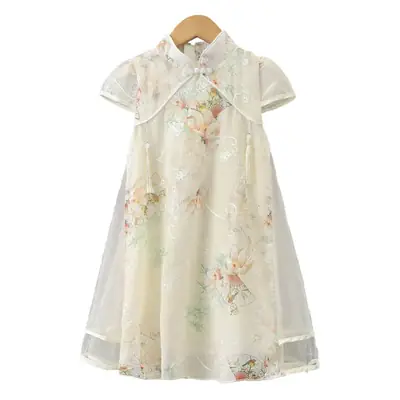 Moe Small Chinese Style Fan Cheongsam Skirt Summer Dress
