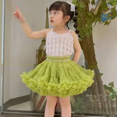 Blue Light Blue Knit Camisole Top for Girls