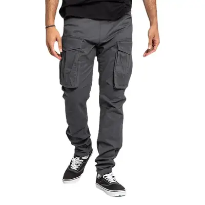 2023 Men Grey Cargo Trousers with Multi-Pockets