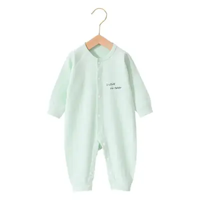 Baby Cotton Jumpsuit Blue Long Sleeve Newborn