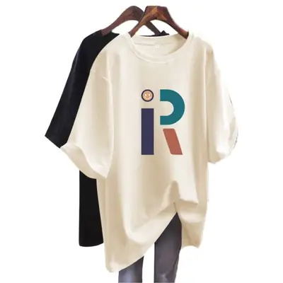 Heavy European Loose plus size Short-sleeved Cotton T-shirt Women's 2025 Summer New Shoulder Slimming T-shirt Top Ins