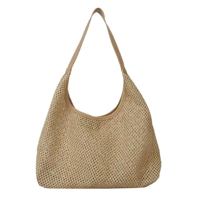 Women Woven Straw Bag Large Capacity Vintage Style