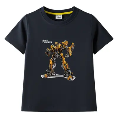 Deformed Gold Steel Boys T-Shirt Light Blue Cotton Summer 2023