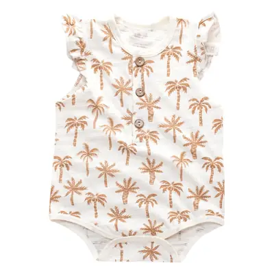 Newborn Baby Sheath Romper Cotton Palm Print