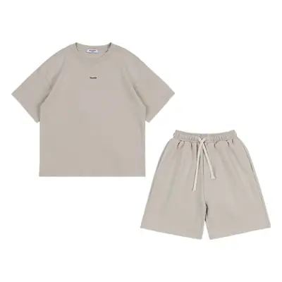 DK Children Shorts Set Brown Cream Summer FOG Style