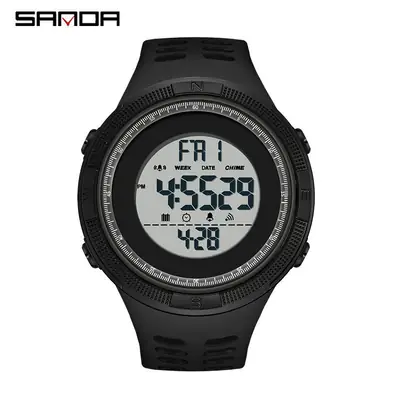 Sanda Digital Men's Watch Black Gold 22:48