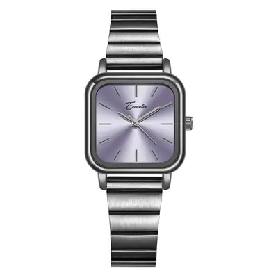 Women's Green Square Watch with Silver Band