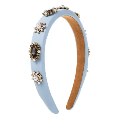 European American Retro Pearl Diamond Hairband Women