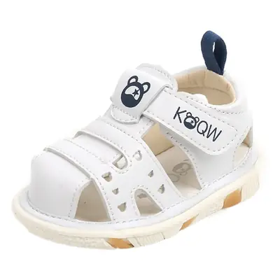 Baby Sandals Soft-soled Genuine Leather Breathable Summer Women's Toddler Shoes Women's 0-2-year-old Cartoon Lights Men's Calling Shoes