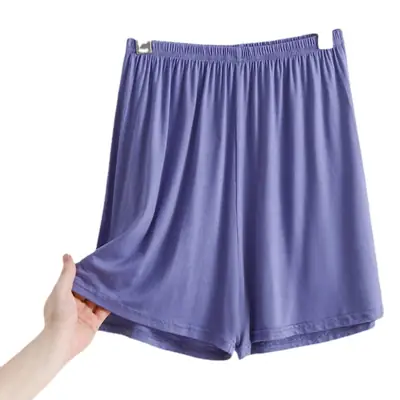 Women's Pink Modal Shorts Summer Plus Size Loose Pajama Pants