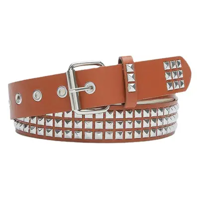 Black Square Beads Rivet Belt for Women