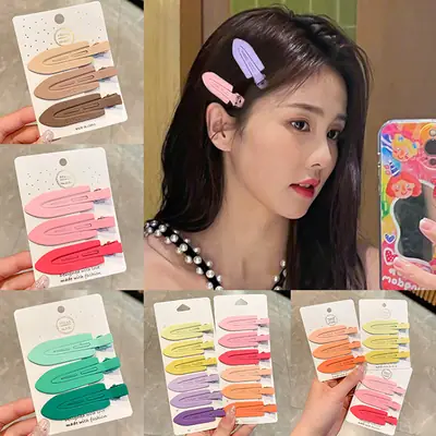 Pink Hair Clips for Women's Side Fringe & Makeup