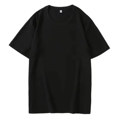 Men Red Cotton Summer T-Shirt Solid Color