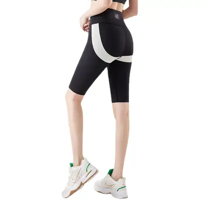 Women's Black Five-Point Shark Pants Summer Thin Sports Leggings