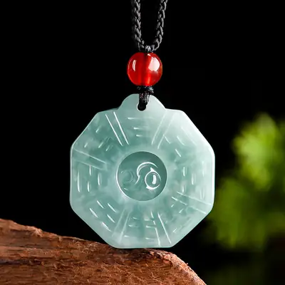 Jade Water Taiji Pendant for Men Women