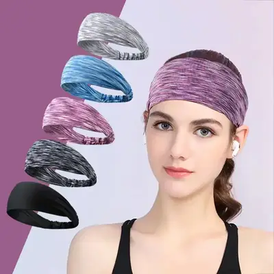 Sweat Absorbent Yoga Hair Band Brown