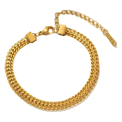 18K Gold Hard Chain Necklace for Women