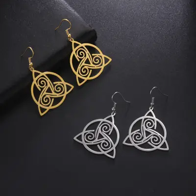 Celtic Knot Titanium Earrings for Women
