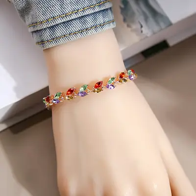 Colorful Crystal Willow Bracelet for Women