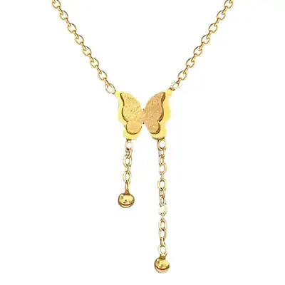 Ultra Simple Butterfly Tassel Necklace for Women