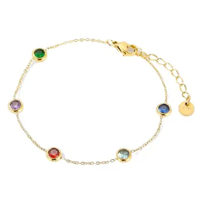 Golden Colorful Titanium Steel Bracelet for Women