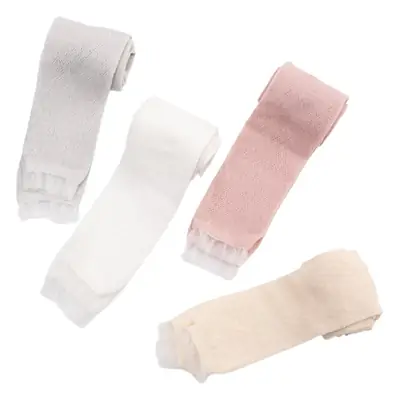 Girls' Pink & White Mesh Leggings Socks