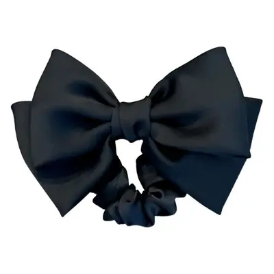 Black Satin Bow Hair Rope for Women