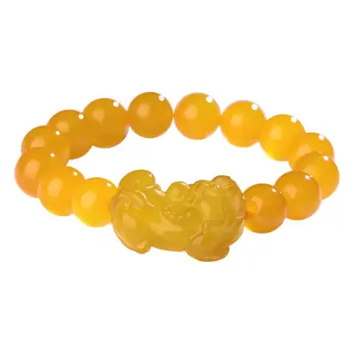 Natural Yellow Agate Crooked Head Bracelet 10-14mm