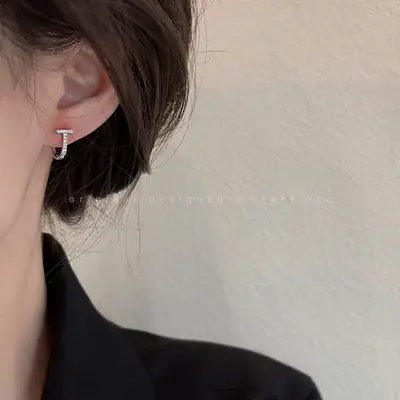 T-Shaped Zircon Ear Cuffs for Women New Summer Trendy