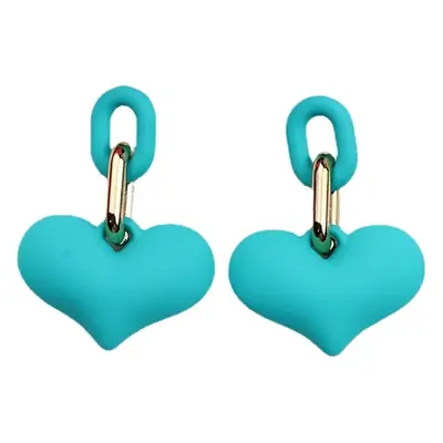 New Candy Heart Earrings for Women Acrylic Chain