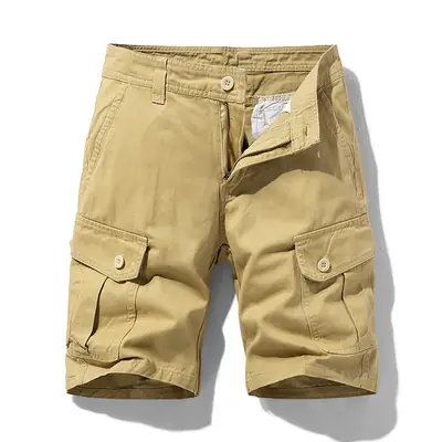 Men's Navy Blue Multi-Pocket Casual Shorts 27401