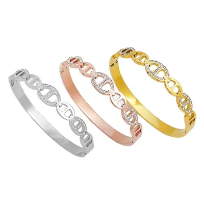 Light Luxury Pig Nose Bracelet Ring Buckle Simple Niche Design